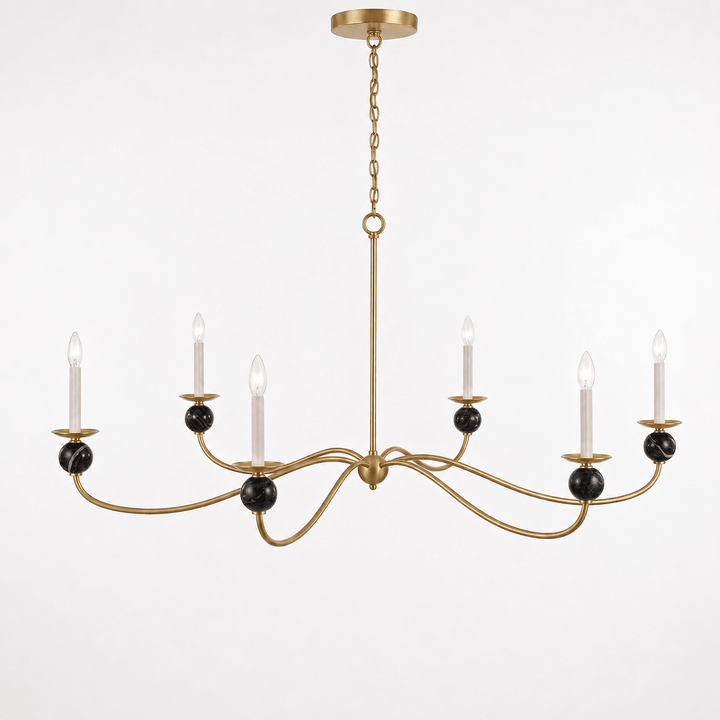 Meander Brass Chandelier - Vakkerlight