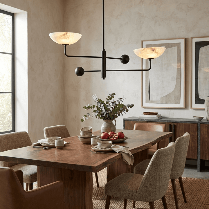 Compass Alabaster Bowl Chandelier - Vakkerlight