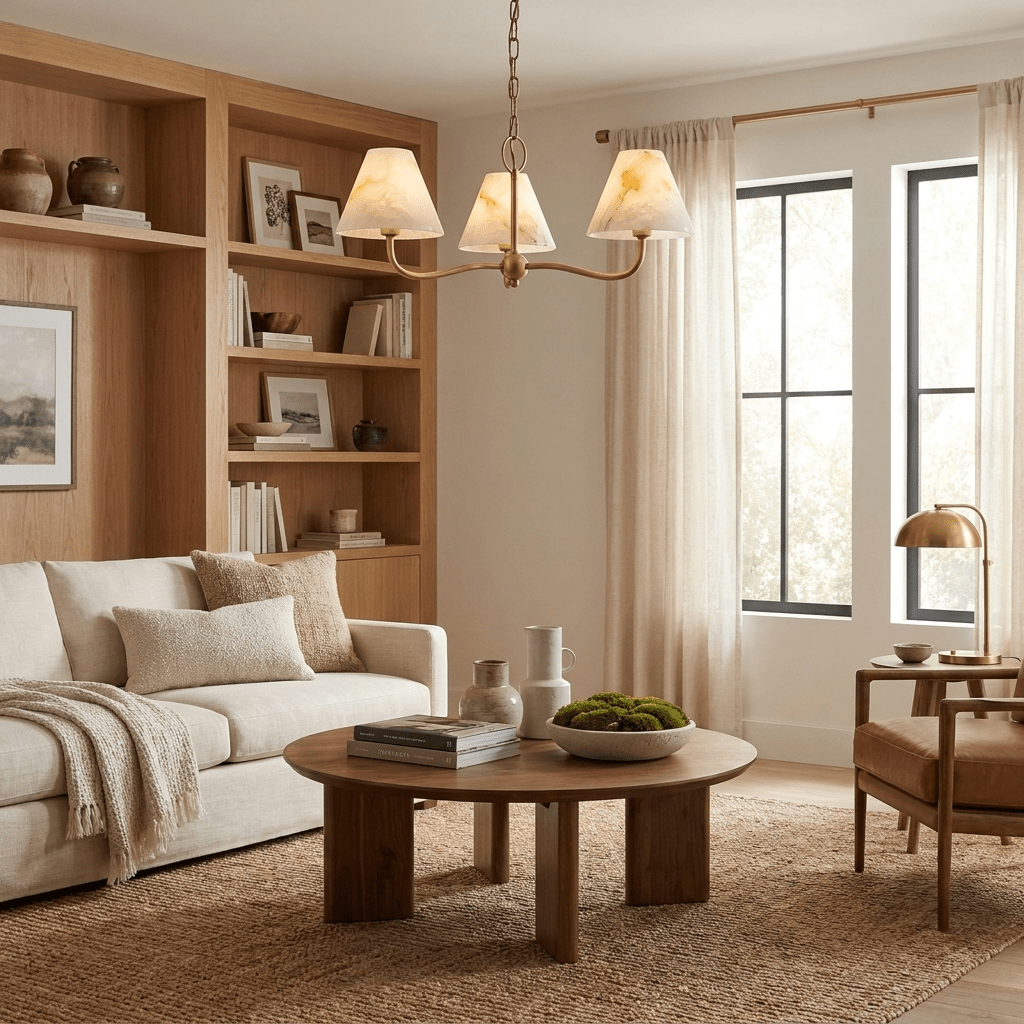 Fenwick Alabaster Cone Chandelier - Vakkerlight