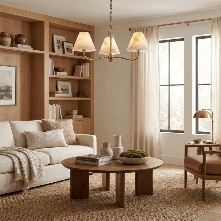 Fenwick Alabaster Cone Chandelier - Vakkerlight
