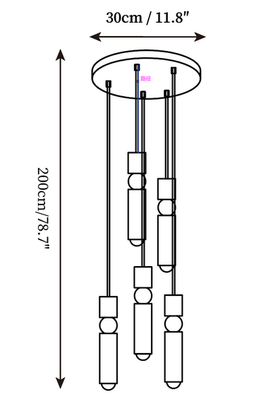 Fulcrum Pendant Light — Dimension drawings 3