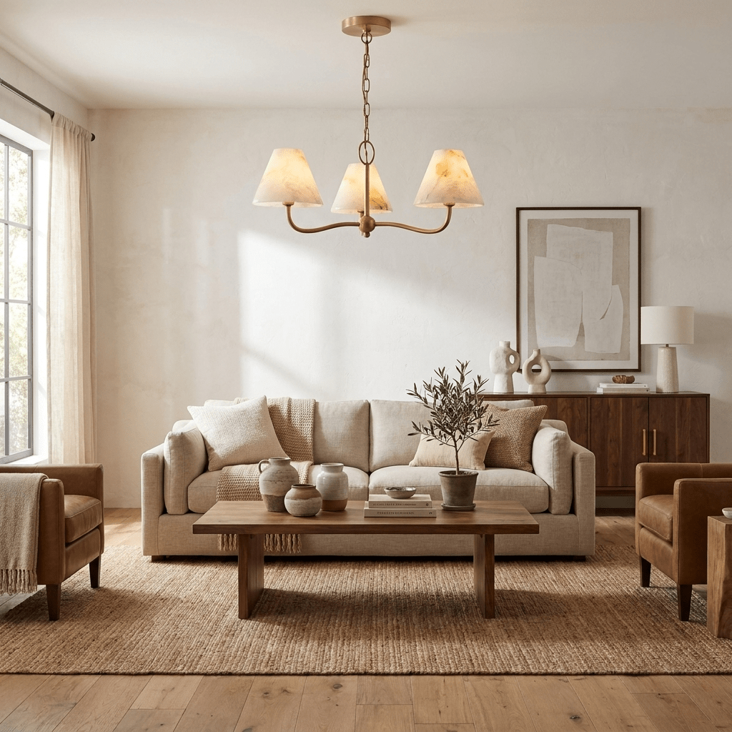 Fenwick Alabaster Cone Chandelier - Vakkerlight
