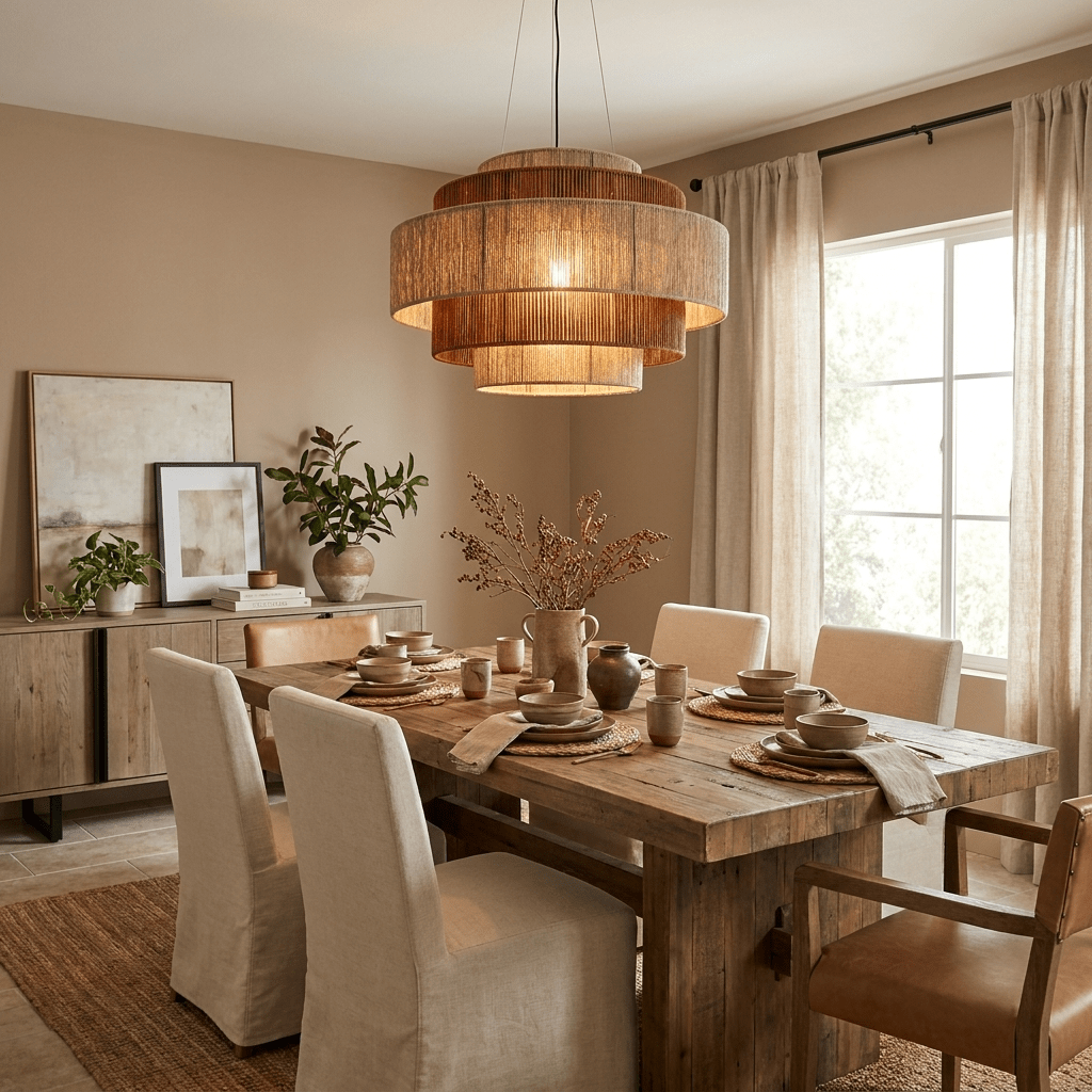 Reed Tiered Rope Pendant Lamp