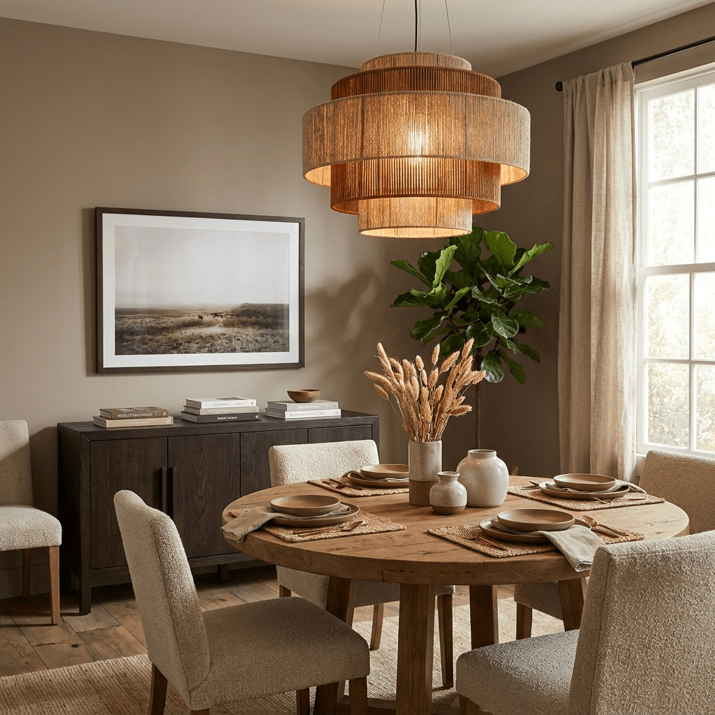 Reed Tiered Rope Pendant Lamp