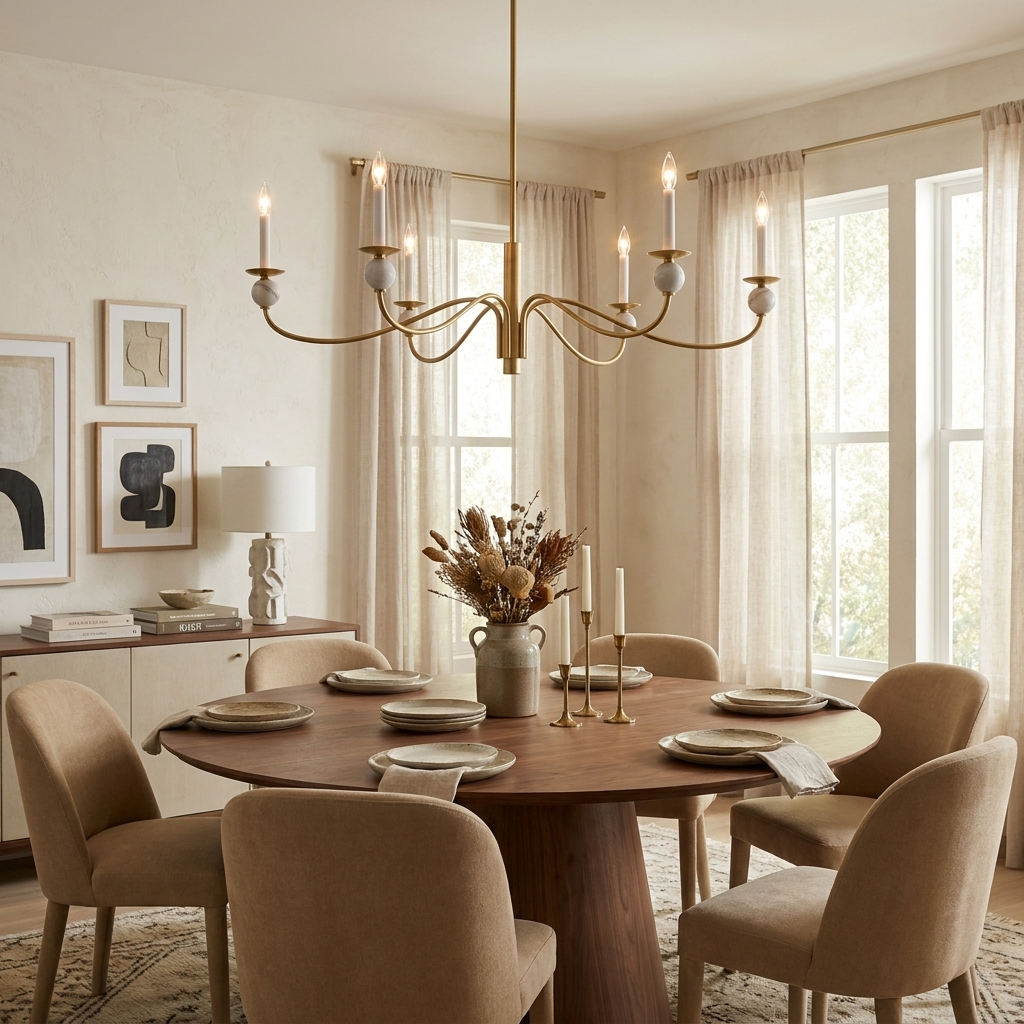 Linden Wave Arm Chandelier – detail 10