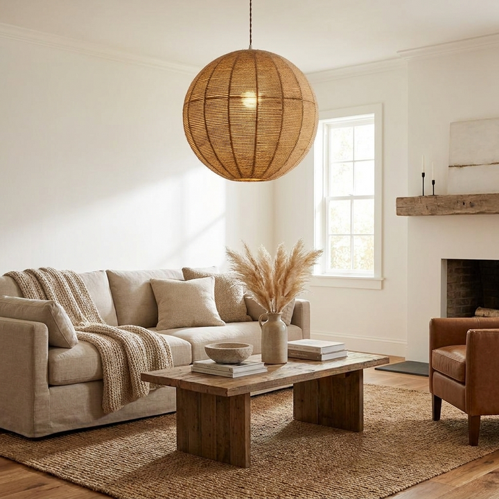 Atlas Rope Globe Pendant Lamp
