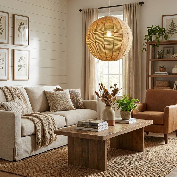 Atlas Rope Globe Pendant Lamp