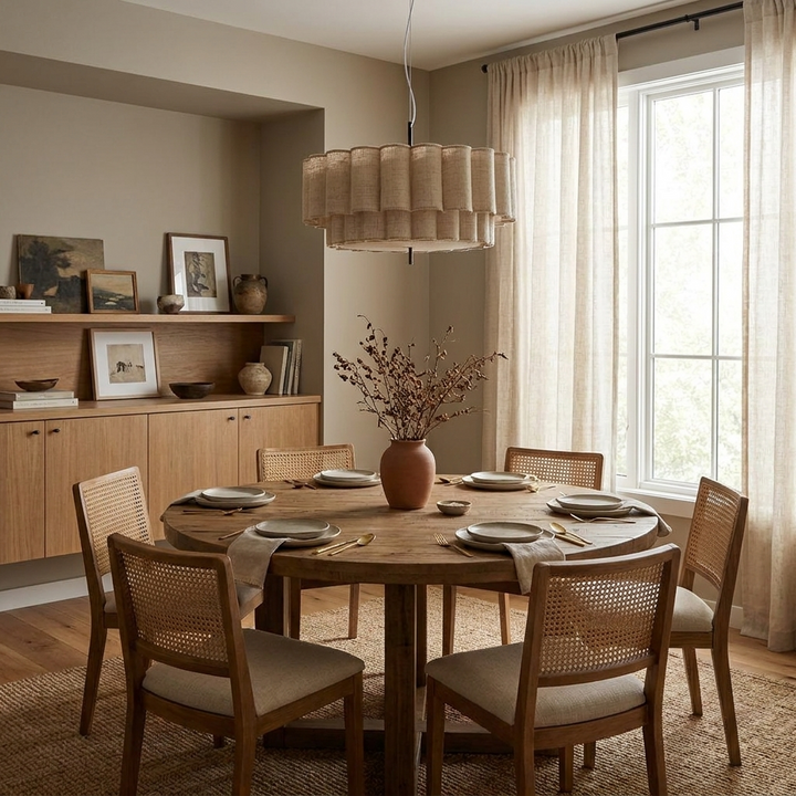 Rowan Fluted Fabric Pendant Lamp – detail 9