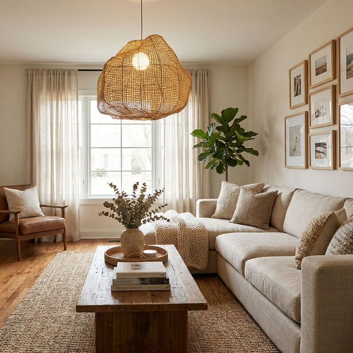 Cairn Woven Rattan Pendant Lamp – detail 4