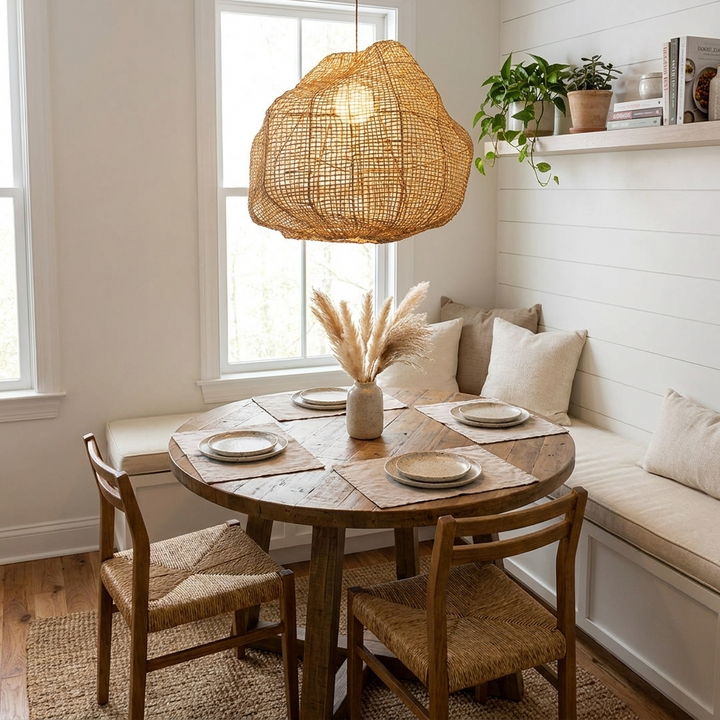Cairn Woven Rattan Pendant Lamp – detail 2