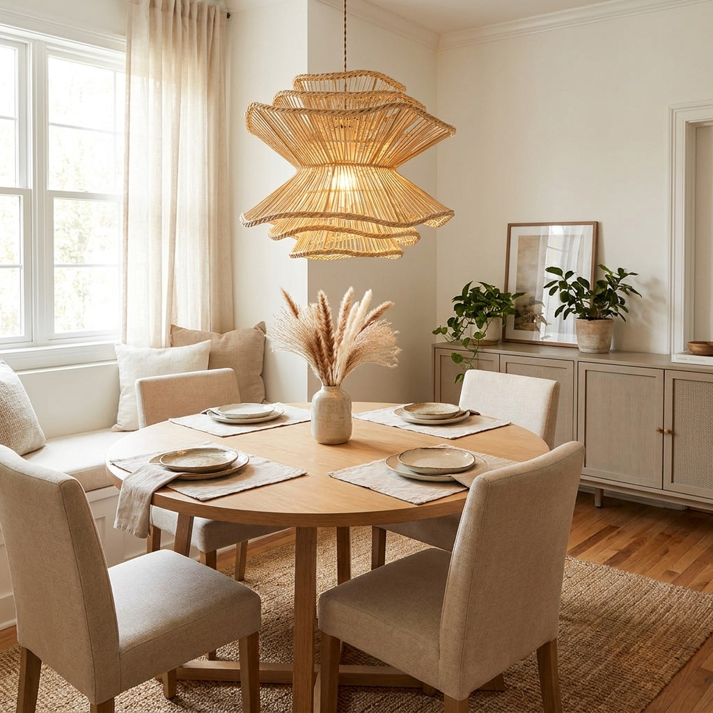 Ripple Tiered Rattan Pendant Lamp – detail 5