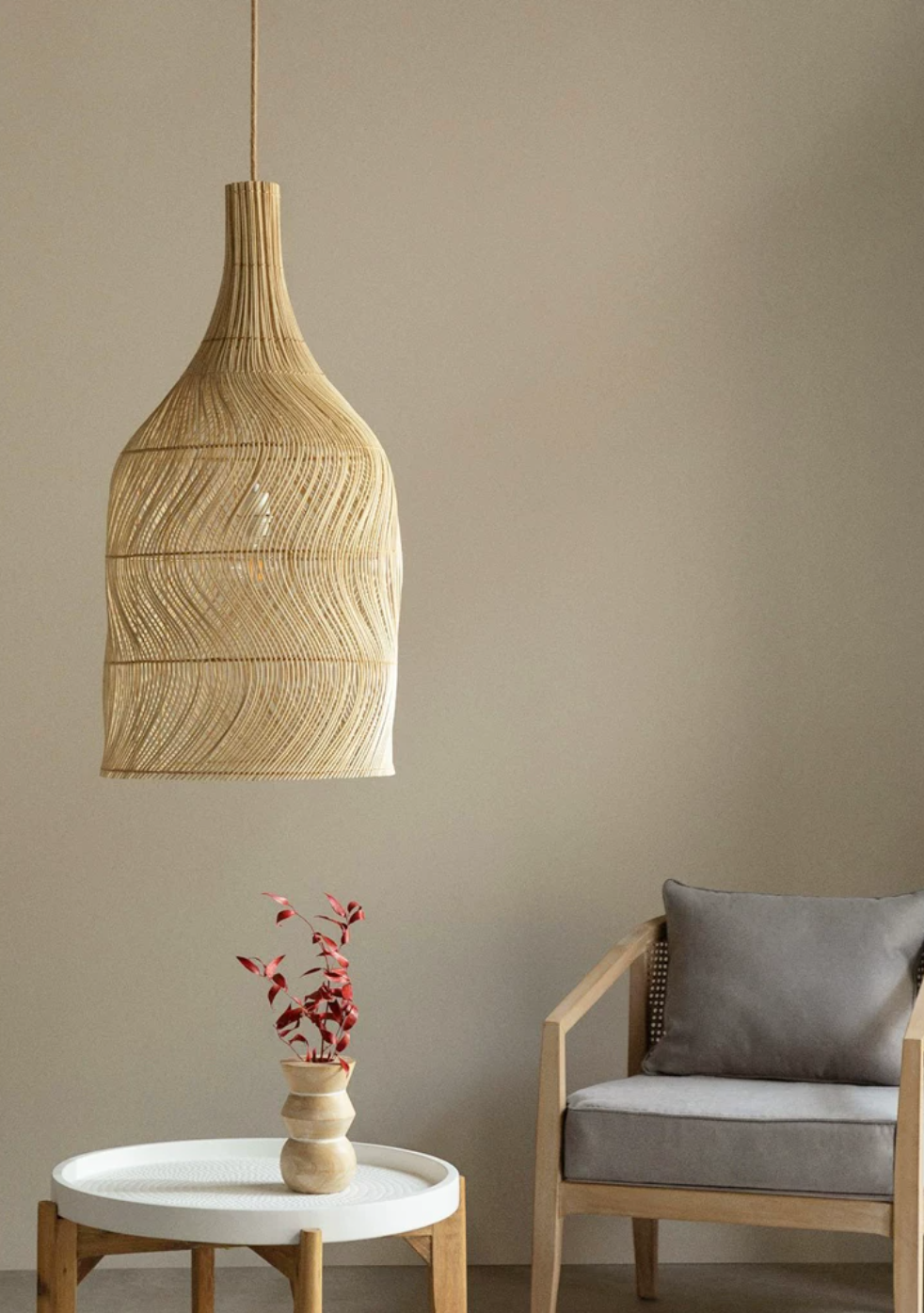 Amphora Woven Rattan Pendant Lamp – detail 2