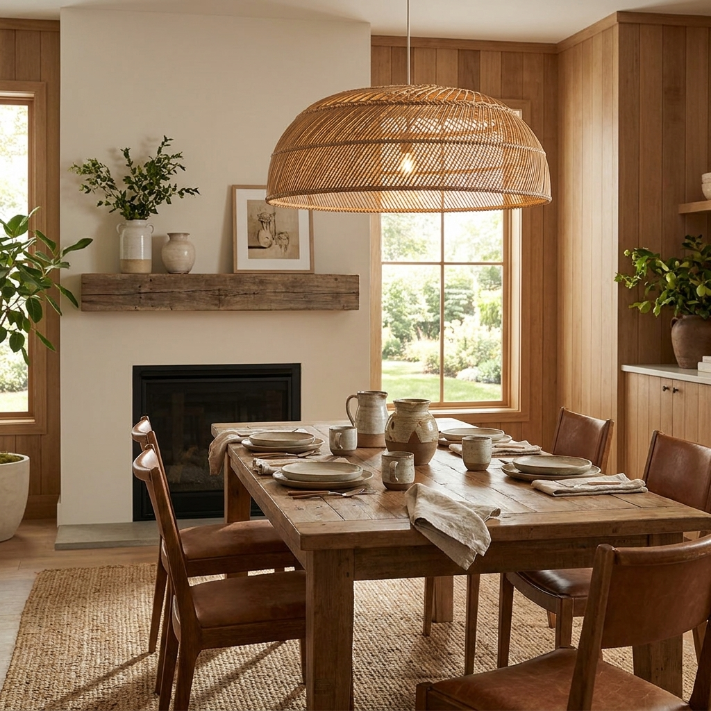Saucer Woven Rattan Pendant Lamp – detail 9
