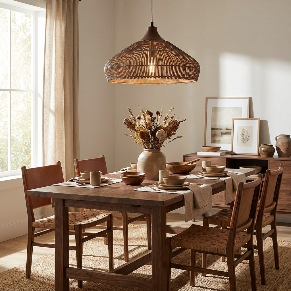 Acorn Woven Rattan Pendant Lamp – detail 2