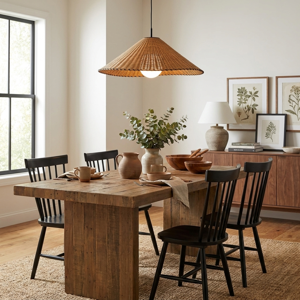 Brim Woven Rattan Pendant Lamp – detail 2