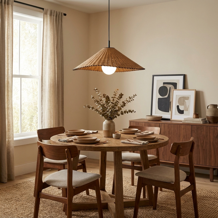 Brim Woven Rattan Pendant Lamp – detail 18