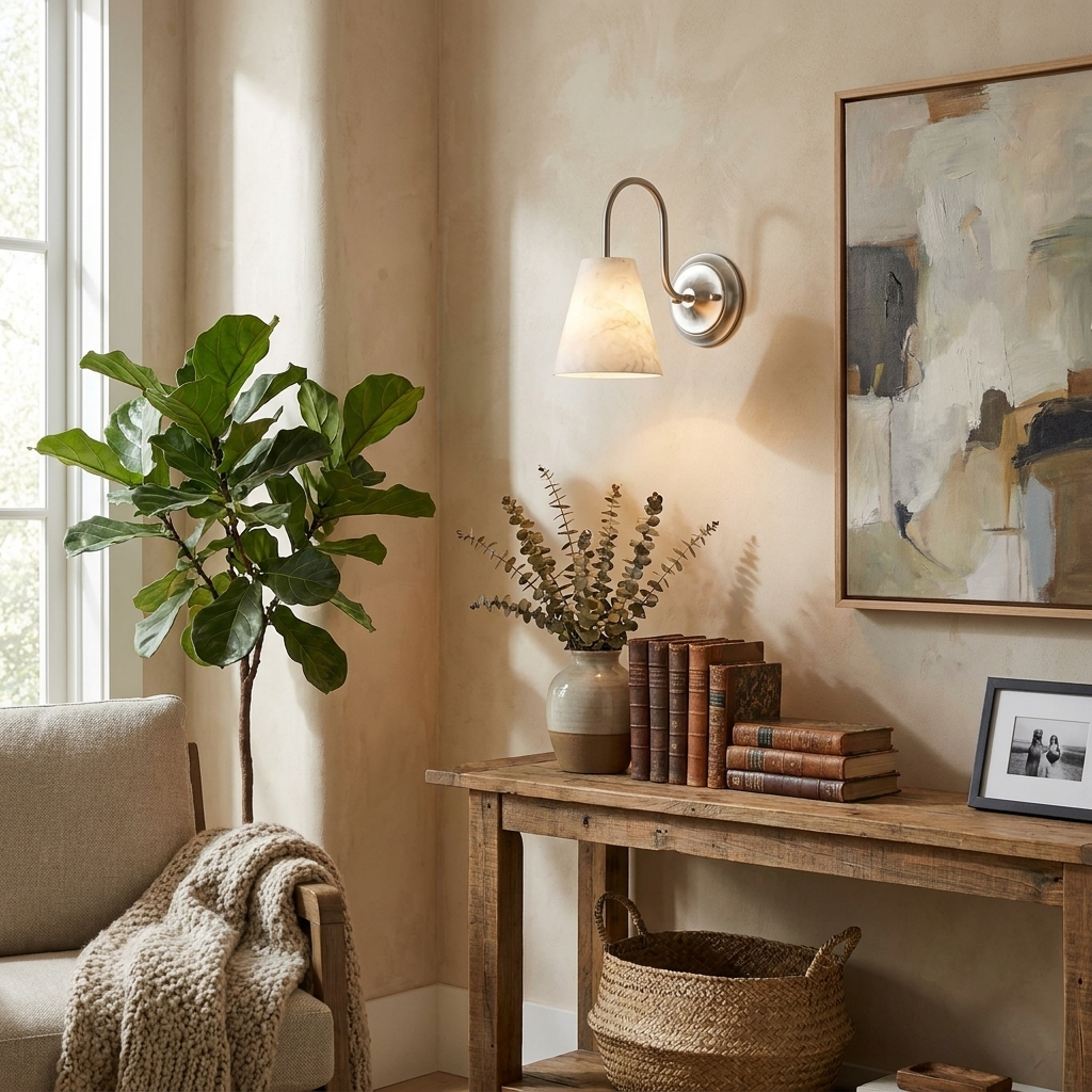 Heron Alabaster Wall Sconce