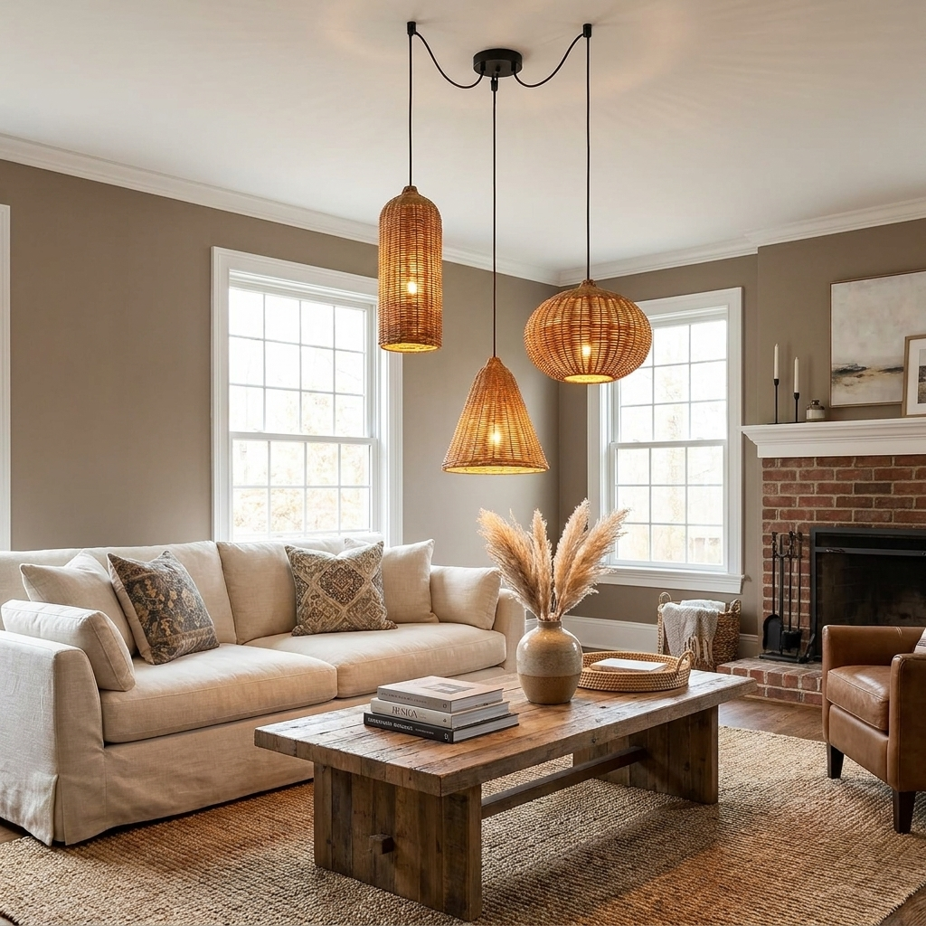 Sheaf Woven Rattan Pendant Lamp
