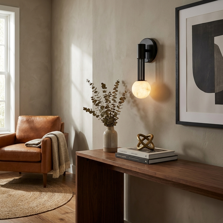 Obra Alabaster Globe Wall Sconce – detail 8