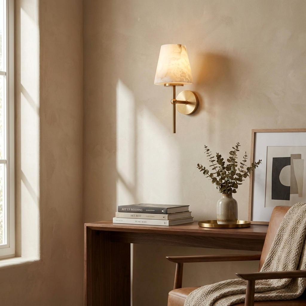Pivot Alabaster Wall Sconce