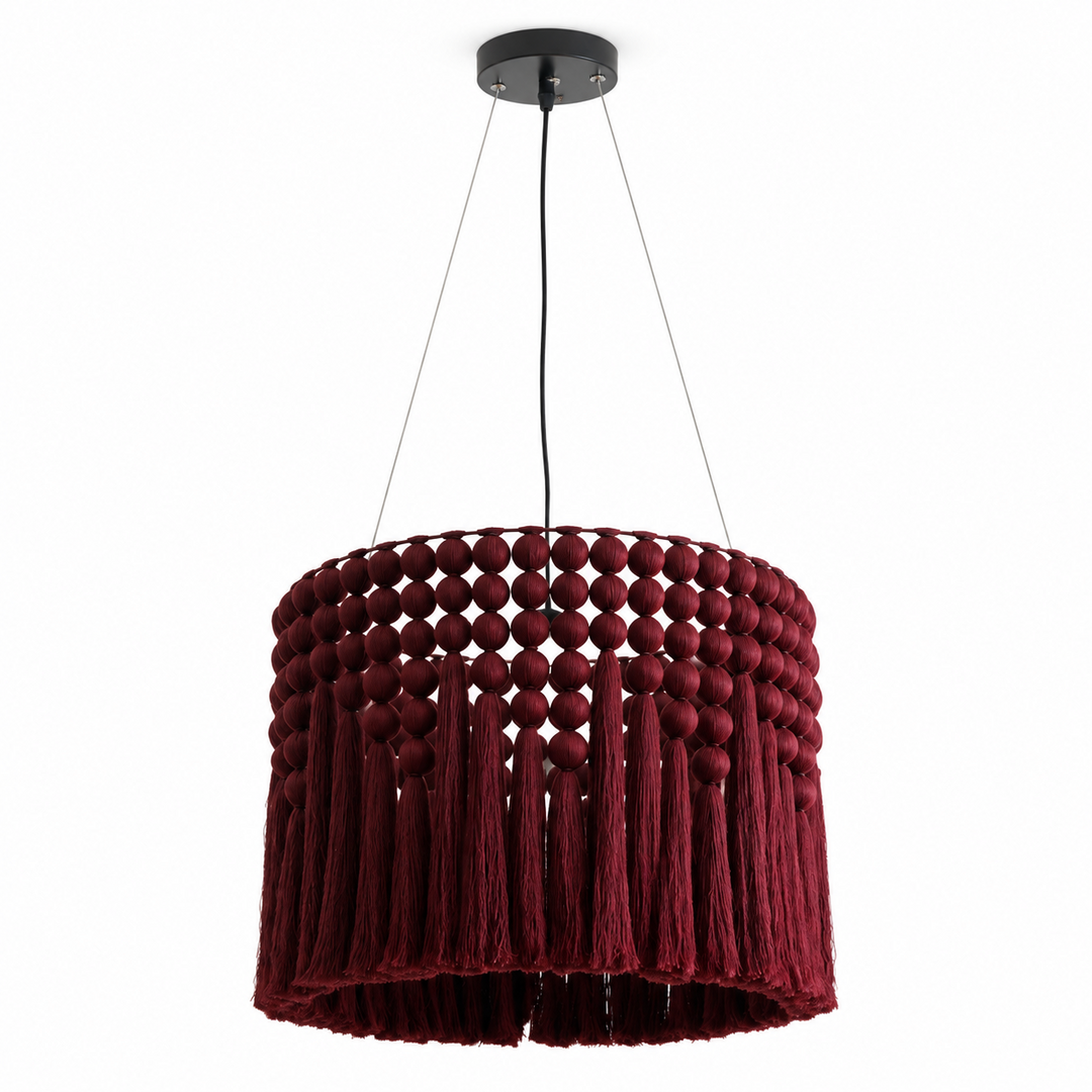 Yarrow Macrame Tassel Pendant Lamp