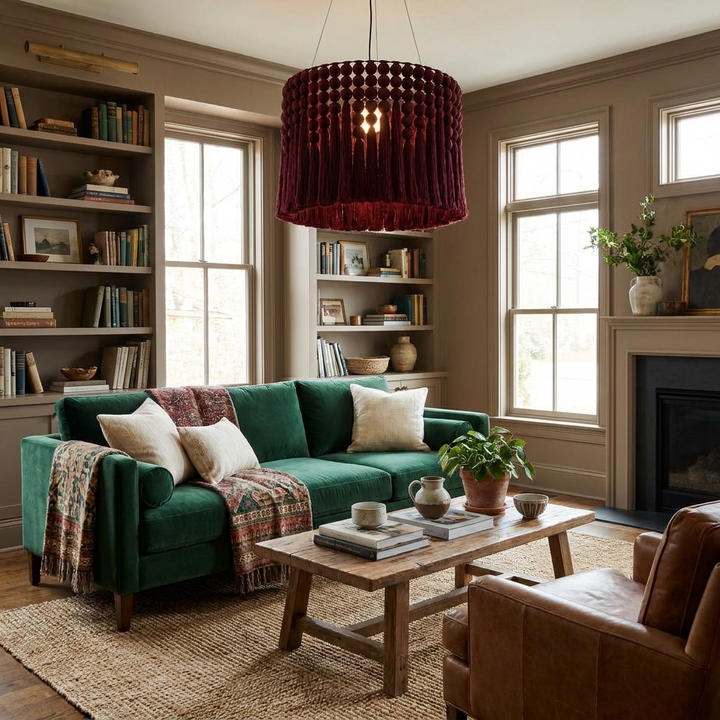 Yarrow Macrame Tassel Pendant Lamp