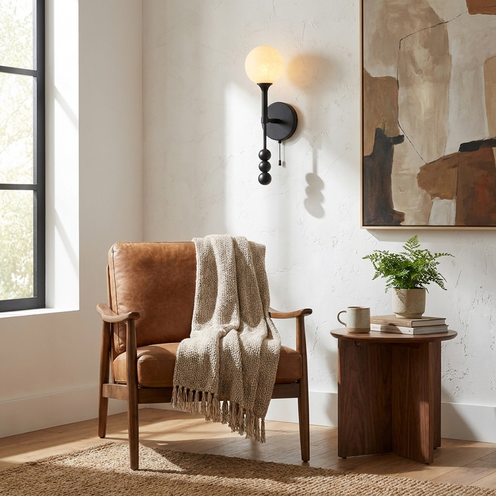Abacus Alabaster Wall Sconce