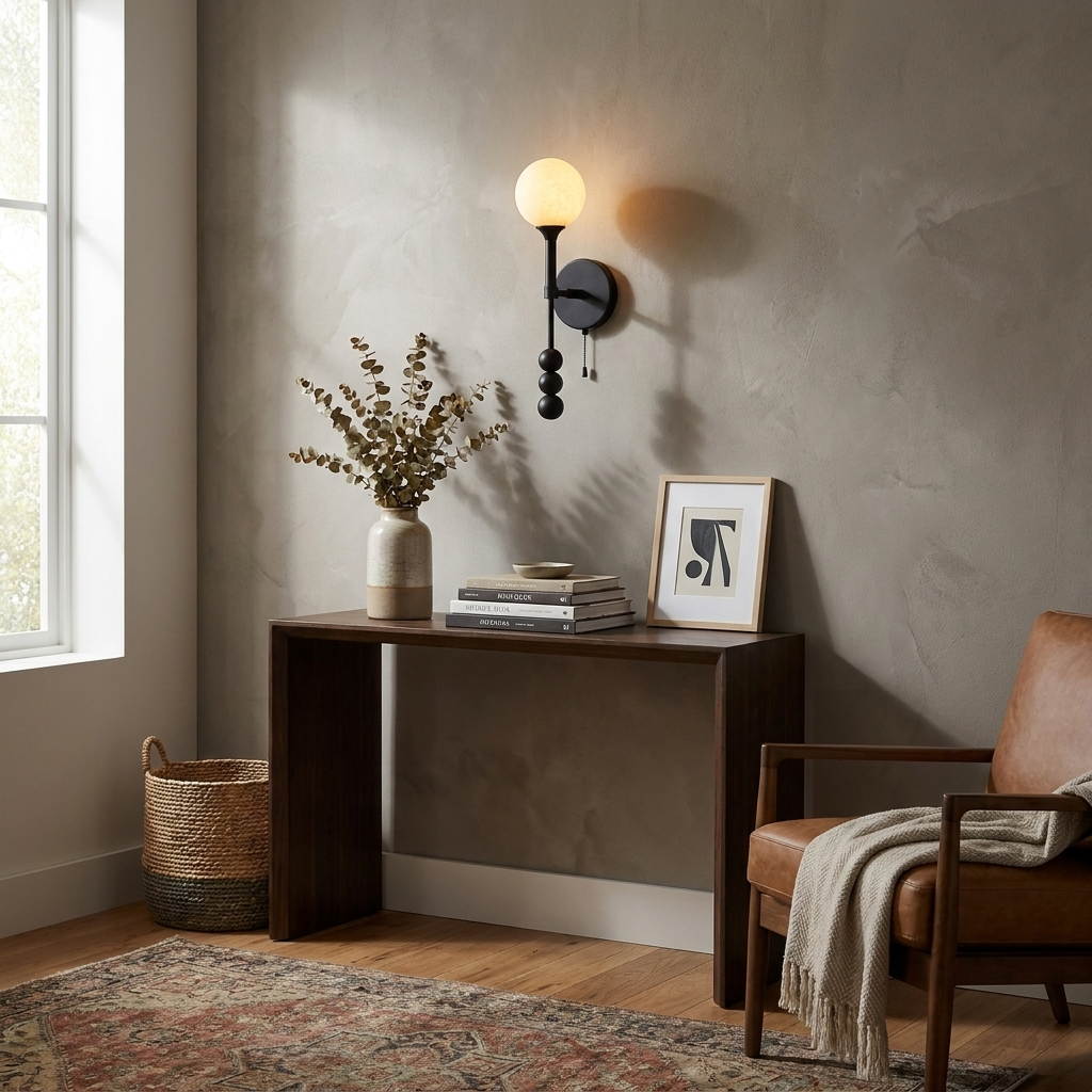 Abacus Alabaster Wall Sconce