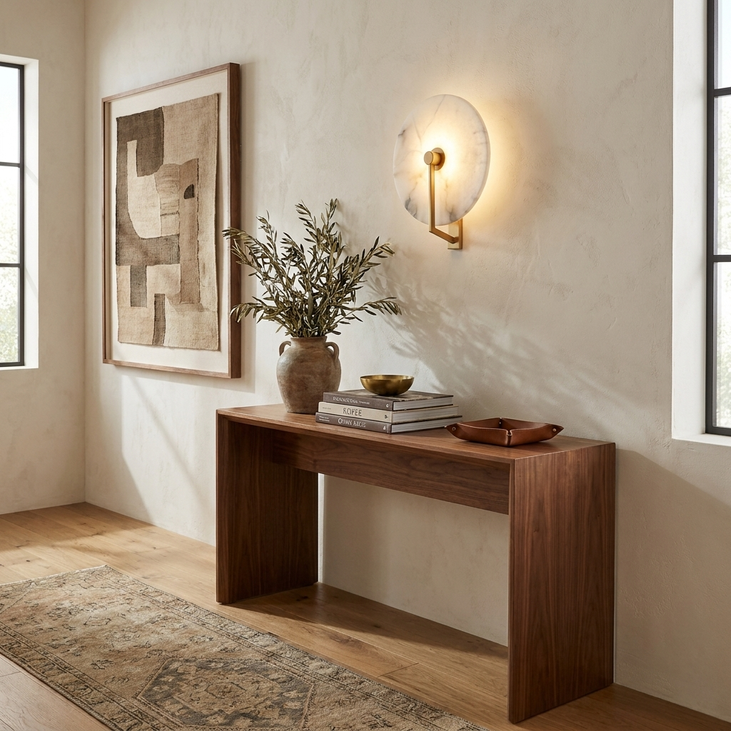 Medallion Alabaster Wall Sconce