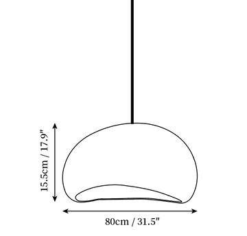 Luminária de Tecto Nuvem Retrô — Dimension drawings 1