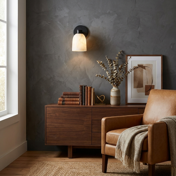 Calyx Alabaster Wall Sconce