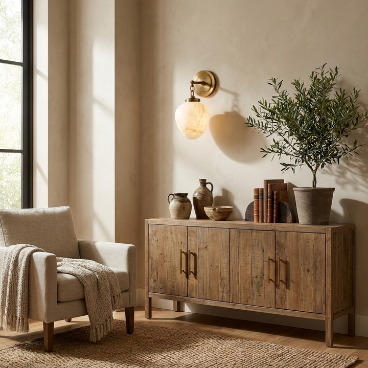 Calyx Alabaster Wall Sconce