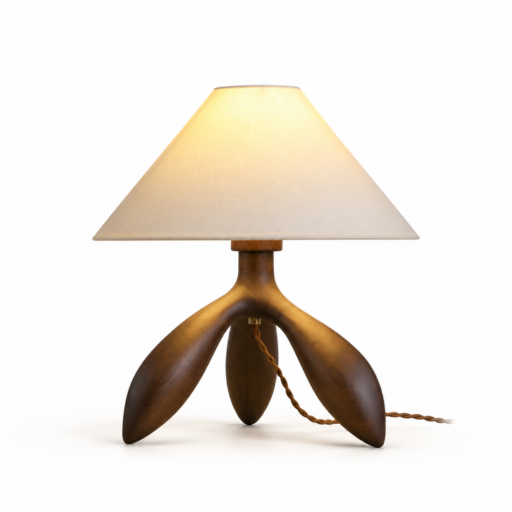 Trefoil Wood Table Lamp