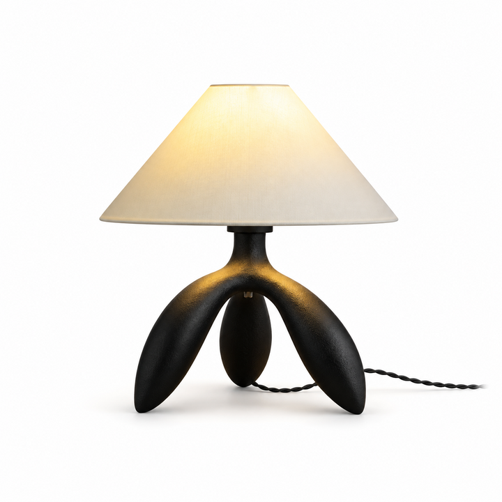 Trefoil Wood Table Lamp