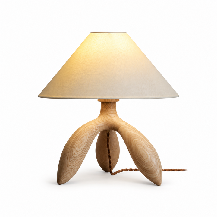 Trefoil Wood Table Lamp