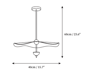 Envolee ضوء قلادة البسكويت المزدوج — Dimension drawings 1