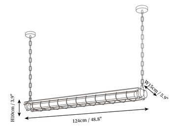 Artisan Glass Linearity Chandelier — Dimension drawings 2
