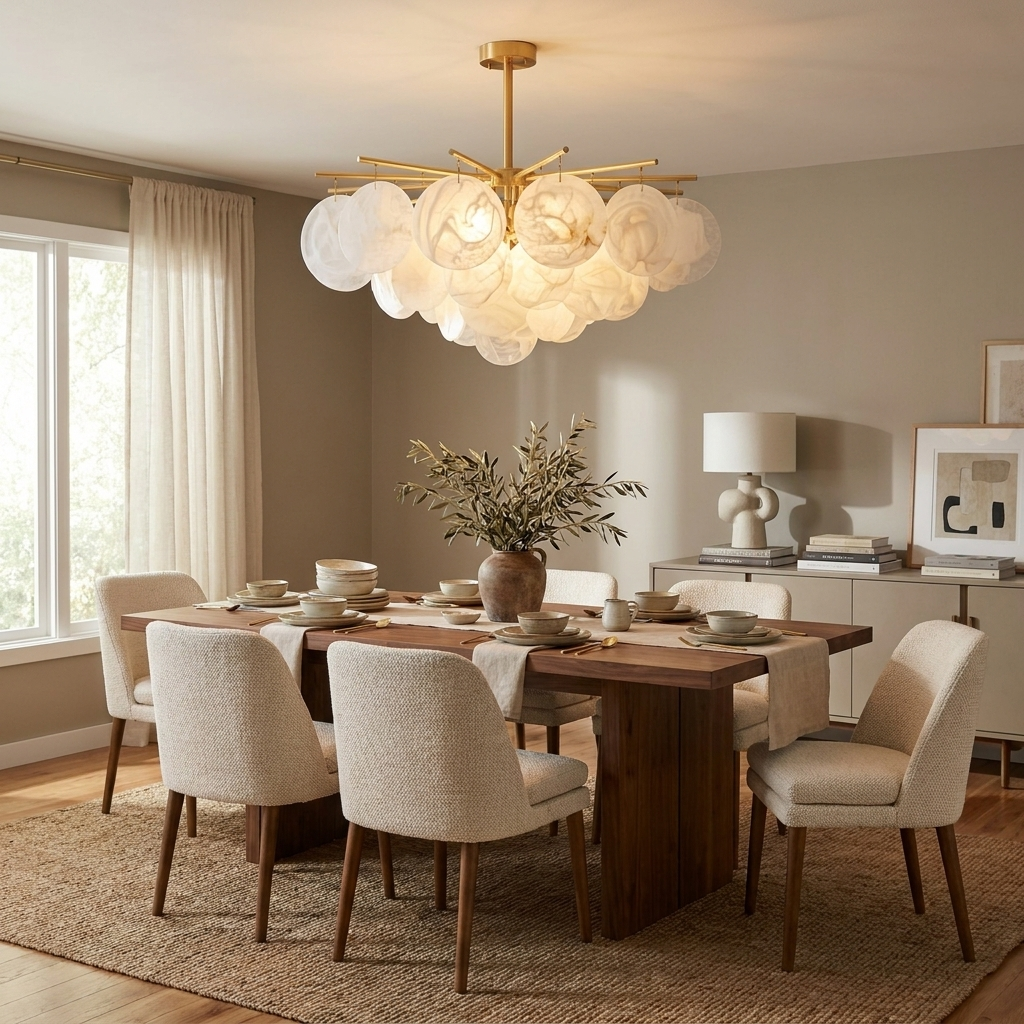 Urchin Alabaster Chandelier