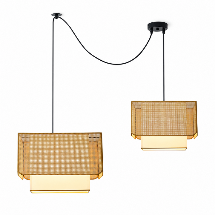Trellis Woven Rattan Pendant Lamp