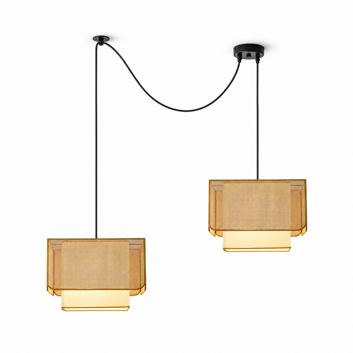 Trellis Woven Rattan Pendant Lamp