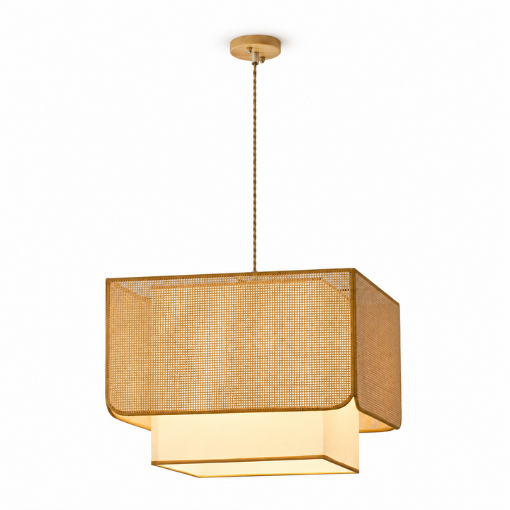 Trellis Woven Rattan Pendant Lamp