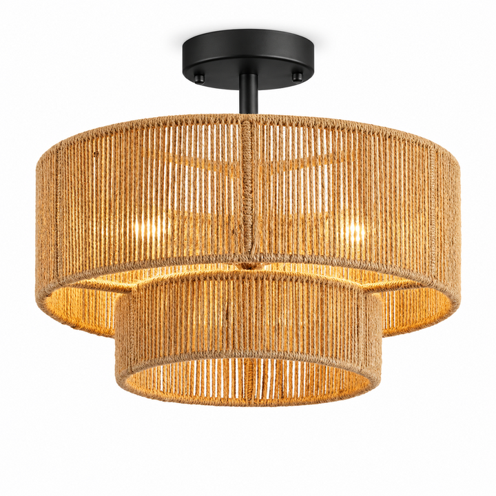 Skein Hemp Rope Flush Mount