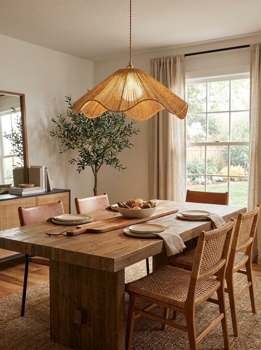 Lampe Suspension Umbel en Corde de Chanvre