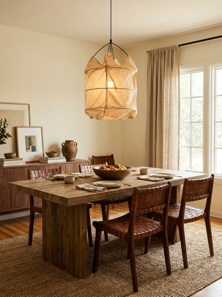 Cocoon Fabric Cage Pendant Lamp