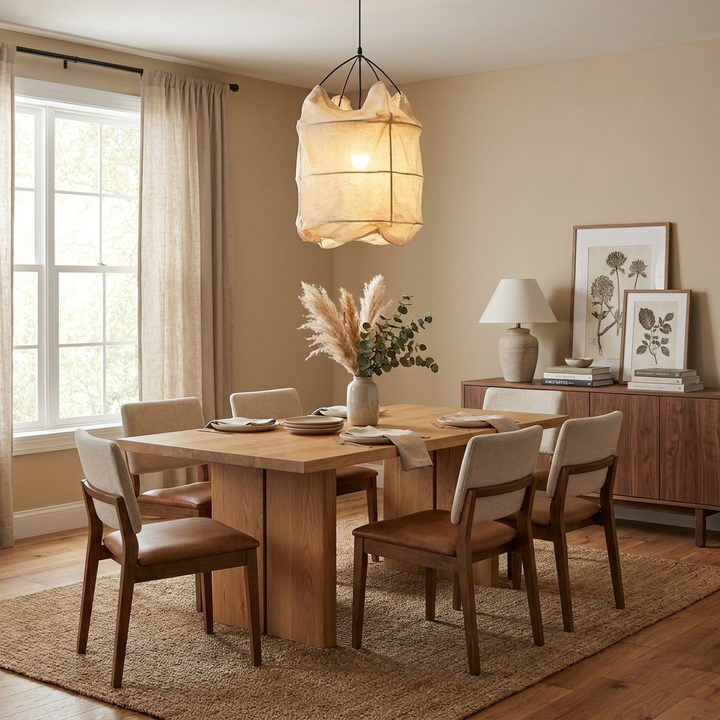 Cocoon Fabric Cage Pendant Lamp