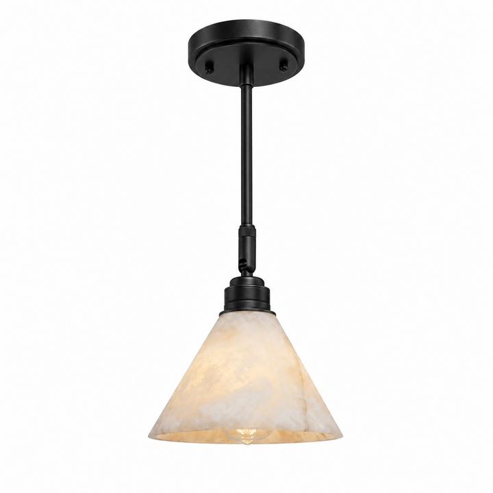 Lampada a sospensione Thessa in alabastro Cone