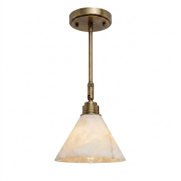 Lampada a sospensione Thessa in alabastro Cone