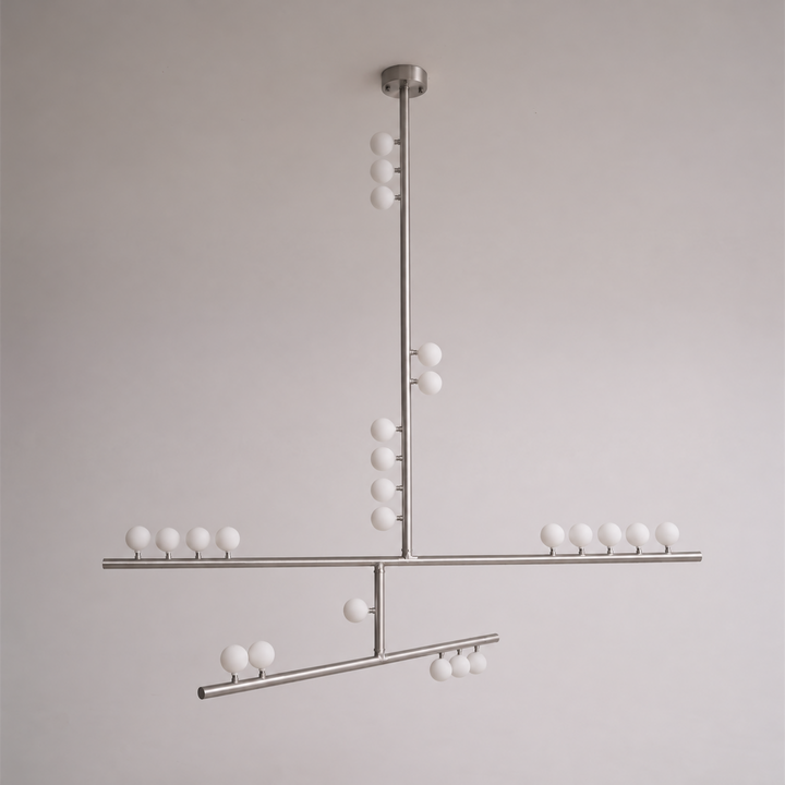 Lampadario Brass Glass Drop