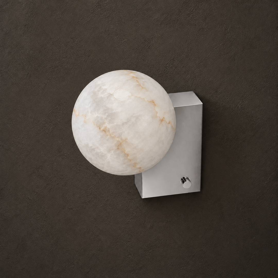 Spanish Alabaster Globe Wall Sconce