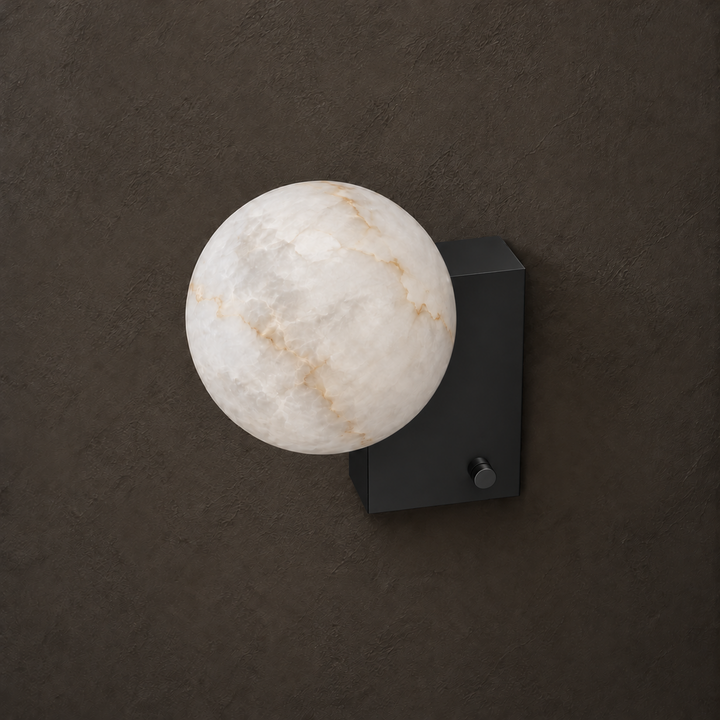 Spanish Alabaster Globe Wall Sconce